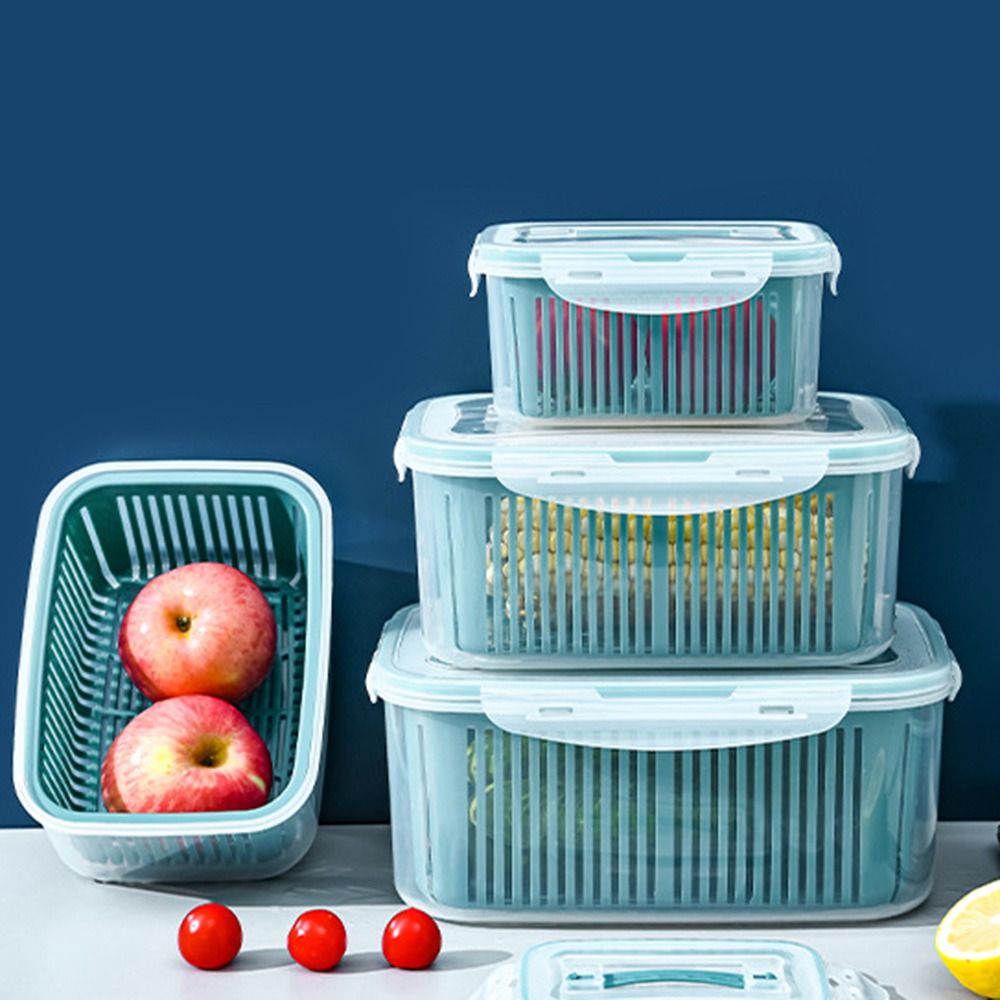 Двухслойный контейнер для хранения фруктов Пластиковый контейнер для хранения продуктов Кухня