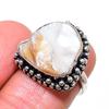 Жемчуг Бива Ручная работа Серебро 925 пробы Ювелирное кольцо Размер 6.5 r1T38