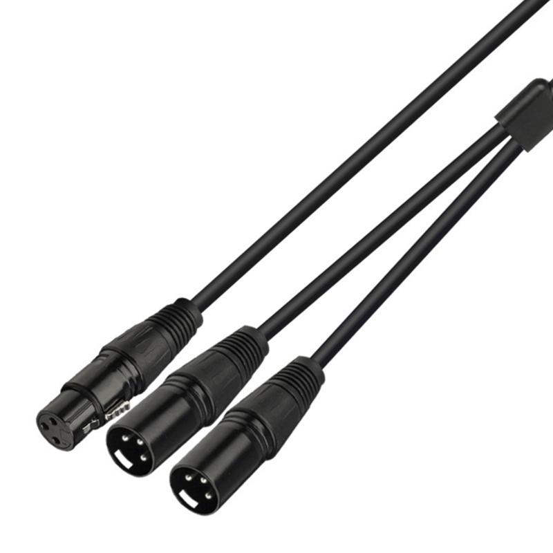 50CM Balanced Microphone Y Cable 3Pin Female to Double 3-Pin Male for Auditory Splitter and Mixers Connections