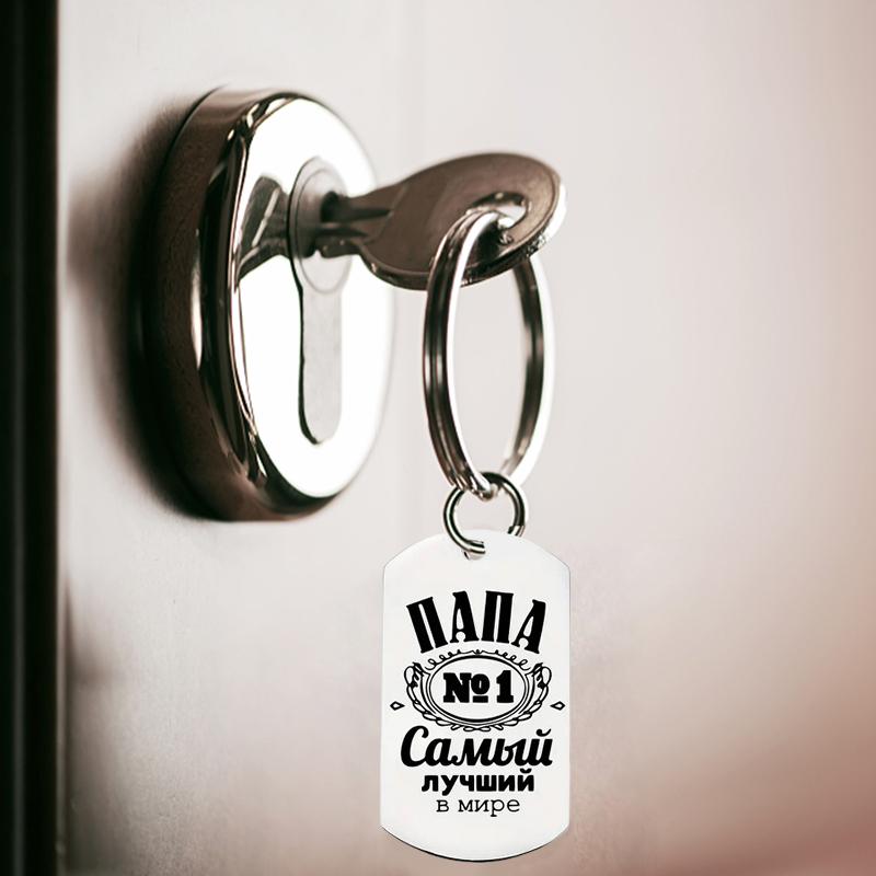 1PC Stainless Steel Encouragement Keychain Delicate Luster Gift Cultural Charm Rectangular Bag Accessories Pendant Necklaces