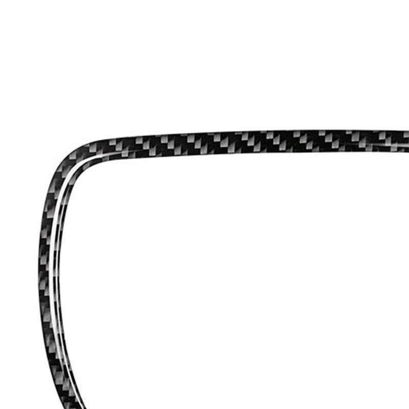 5 Inches Car Navigation Panel Bezel Real Hard Carbon Fiber Trim Sticker For Fiat 500 Abarth 595 2010-2015