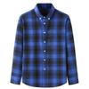 Men 'S Casual Loose All -Match Plaid Long -Sleeved Shirt Men