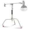 NEEWER C Stand with Swivel Casters Photographic Light Stand Century Stand Made of Stainless Steel Heavy Duty 83cm Boom Grip Heads Included Suitable