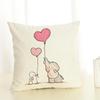 Creative Cartoon Elephant Cushion Cover Cotton Linen Elephant Printing Pillow Case For Sofa Home Decoration Almohada Zt89