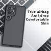 For Samsung Galaxy S25 Ultra Case Skin-Touch TPU + PC Matte Phone Back Cover, Transparent Black