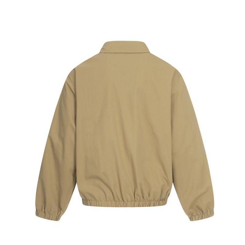 Unisex Cotton Oversized Retro Collar Jacket With Color-Block Design Fall Outerwear