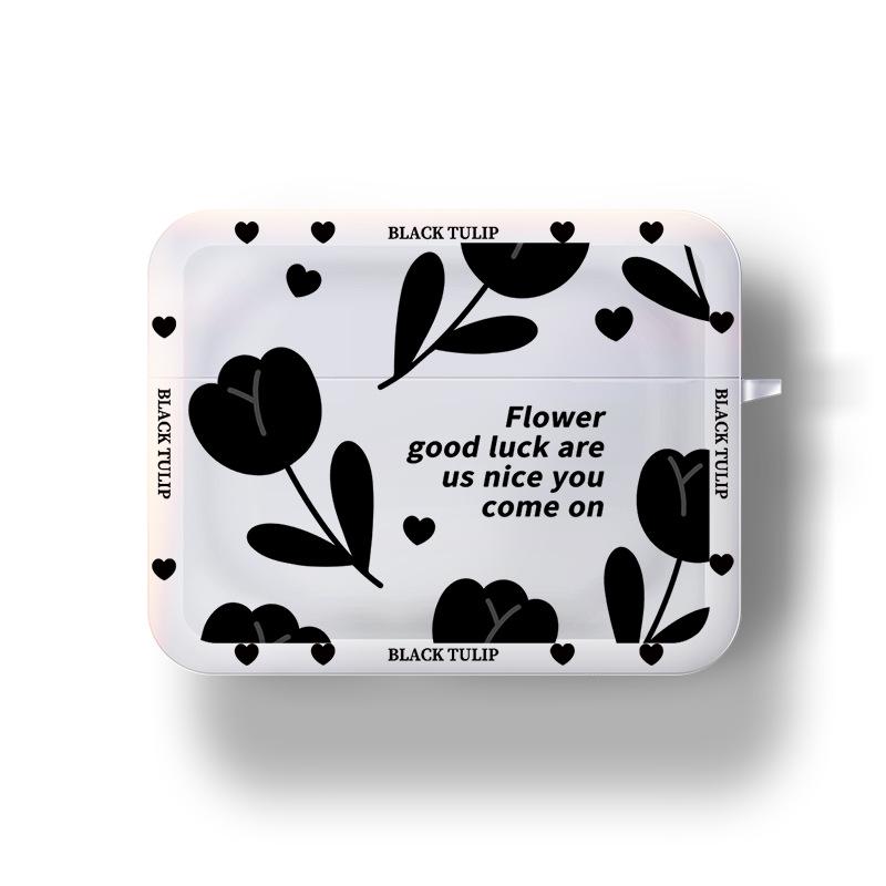 Zhitai iPhone 14 Case for Apple 13 Pro with Glossy Floral Design and Matching AirPods Pro Cover