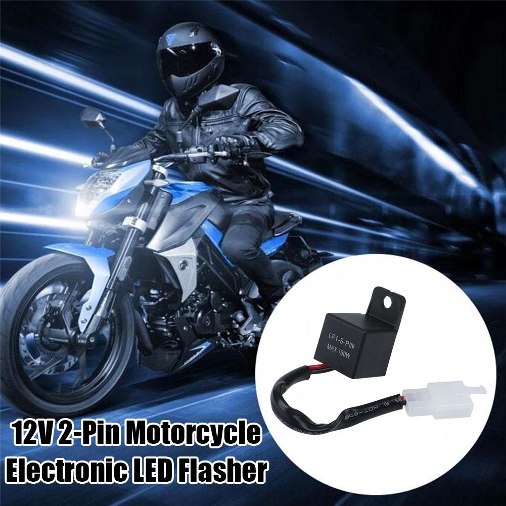 New 12V 2-Pin Motorcycle Electronic LED Flasher Relay LED Signal LED Blinker Light Indicator Turn Relay Flasher Turn Bulbs P3Z7