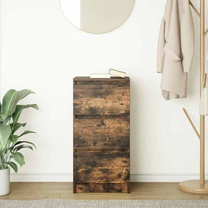 VidaXL Buffet Smoked Oak 37.5x35x76 Cm Engineered Wood 861728