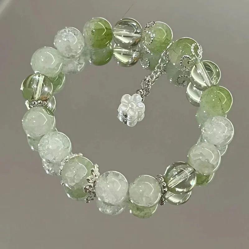 Niche Design Star Chain Tassel Браслет для женщин Fantasy Blue Crystal Бусины Эластичный веревочный браслет Лучший друг Ювелирные изделия Подарки