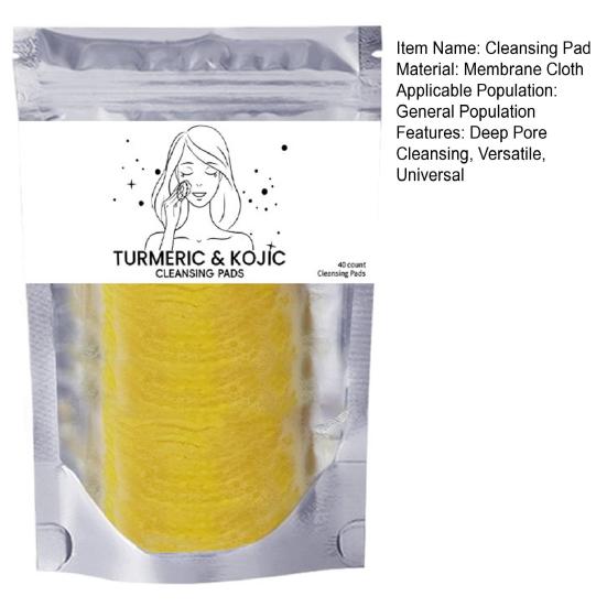 Turmeric Cleansing Pad Turmeric Foam Cleanser for Deep Nourishment Gentle Turmeric Face Wash Exfoliating Pads Hydrating Skin Care Kit