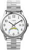 Часы Timex Men's EasyReader 38 мм - Los Angeles Charger с удлинительным ремешком из нержавеющей стали Modern, нержавеющая сталь, Modern