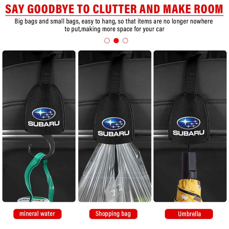1/2 шт. Кожаные крючки на спинку автомобильного сиденья, портативная вешалка для сумок для Subaru LEGACY Forester Outback Rally WRX WRC XV Impreza