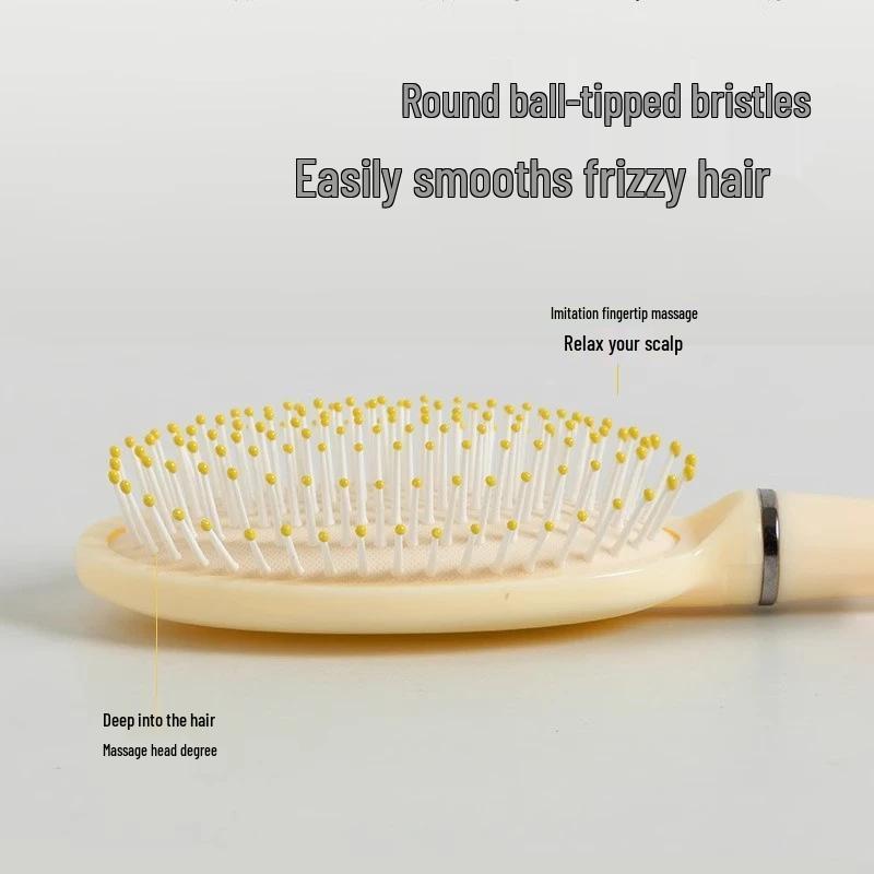 Антистатическая массажная расческа с воздушной подушкой для женщин - Пышная укладка, Распутывание, Портативная, Подходит для влажных/сухих волос