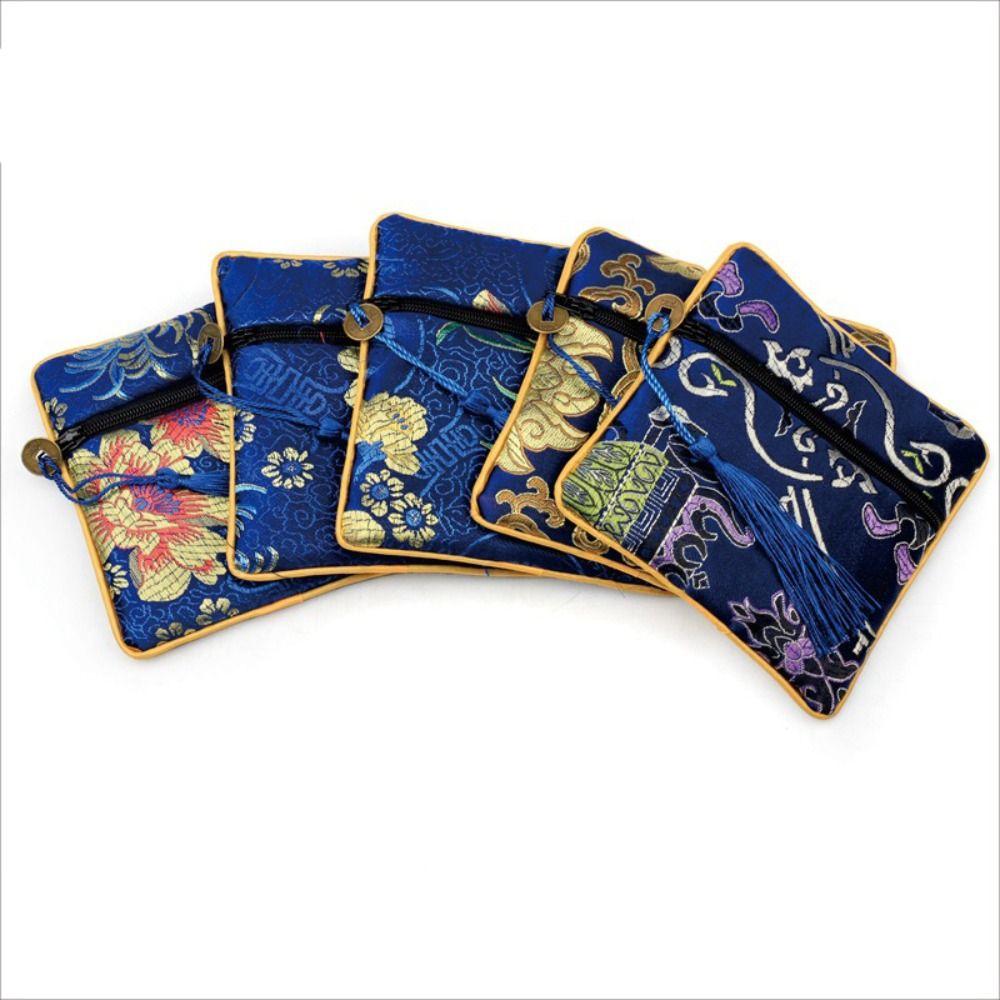 Tassel Flower Jewelry Packing Bag Copper Cash Pendant Chinese Style Money Bag Outdoor