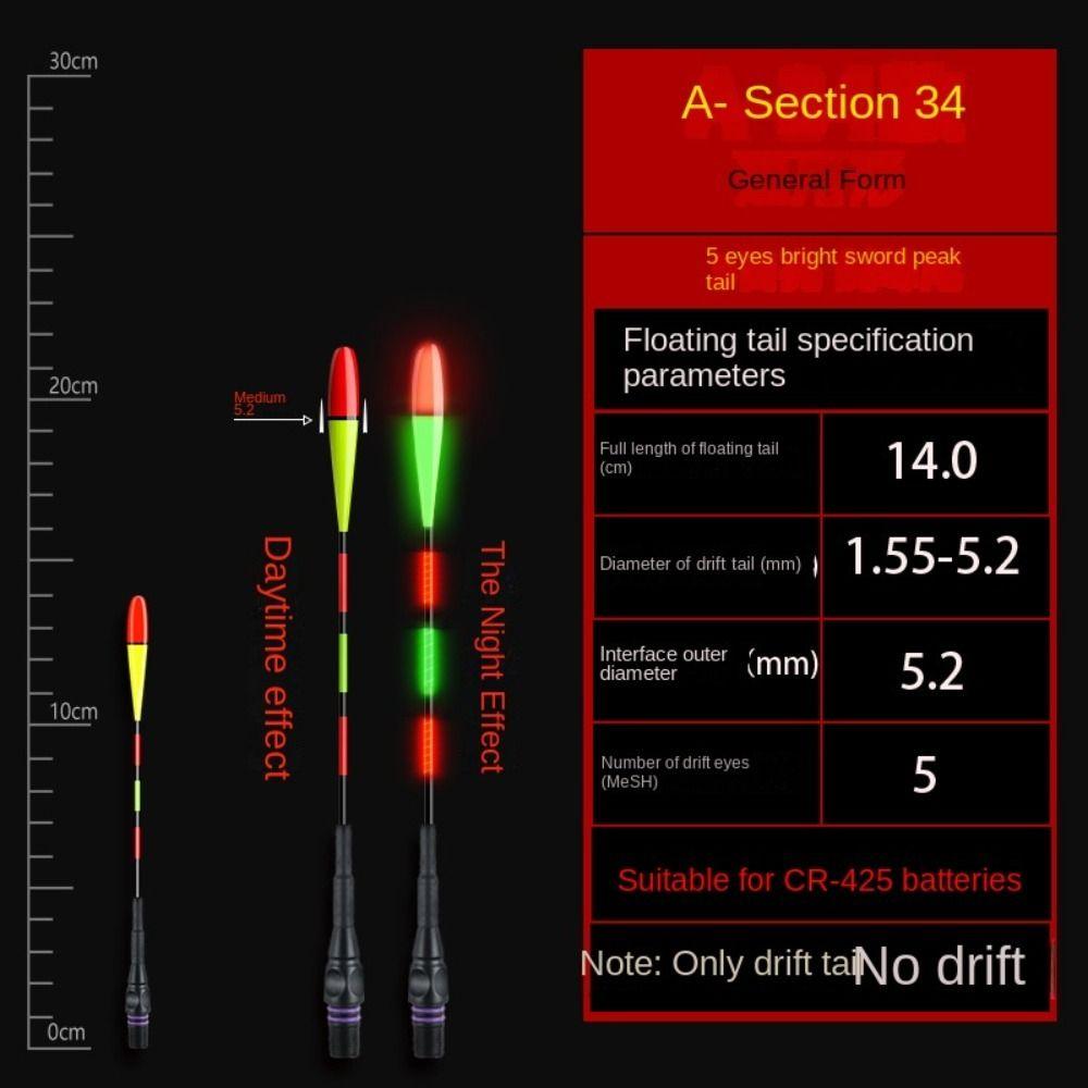1 шт. Сверхчувствительный электронный поплавок Буй Супер яркий поплавок для ночной рыбалки Верх Ночная рыбалка