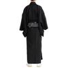 Кимоно стирающееся с гербом на земле [KYOETSU] одинарный, рукав, изделие, мужское (3л, черный)