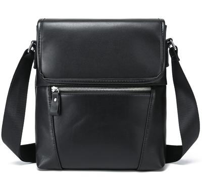 Сумка через плечо Genuine Shoulder Can Hold Inch Black Color [Morsut], кожа, мужская сумка, кожа, популярная, 9.7 iPad, повседневная, велосипедная, для поездок на работу, на открытом воздухе,