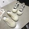 Элегантные женские туфли Весна Новые повседневные белые туфли на шнуровке из парусины Мелкие модные универсальные женские кроссовки Мягкие