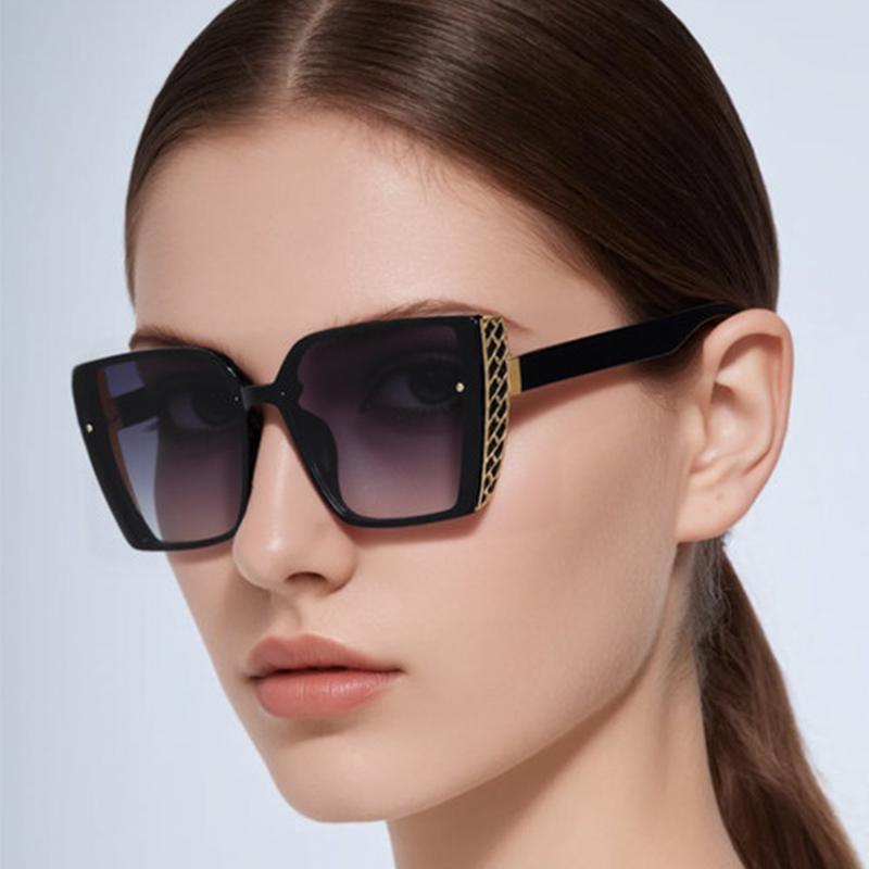 Ultra-light Large Frame Sunglasses For Women With High-end Ultraviolet Rays And Large Face Slimming Trendy Sunglasses 1033