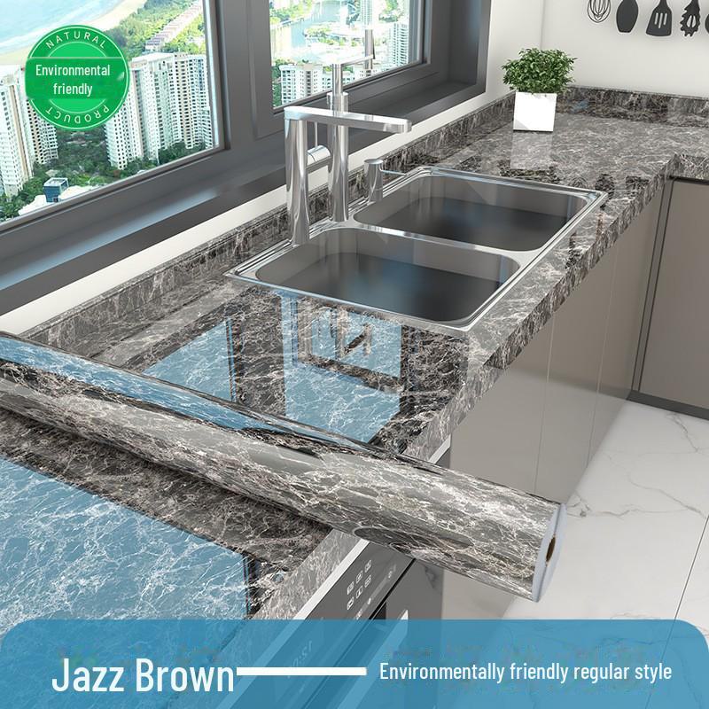 Мраморная антимасляная высокотемпературная самоклеящаяся наклейка для кухонной столешницы