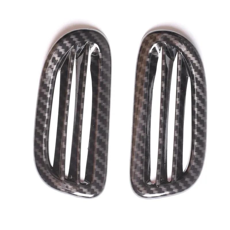 For Chevrolet Corvette C6 2005-13 Car A-pillar Air Outlet Panel Decorative Frame ABS Carbon Fiber/red Interior Accessories 2 Pcs