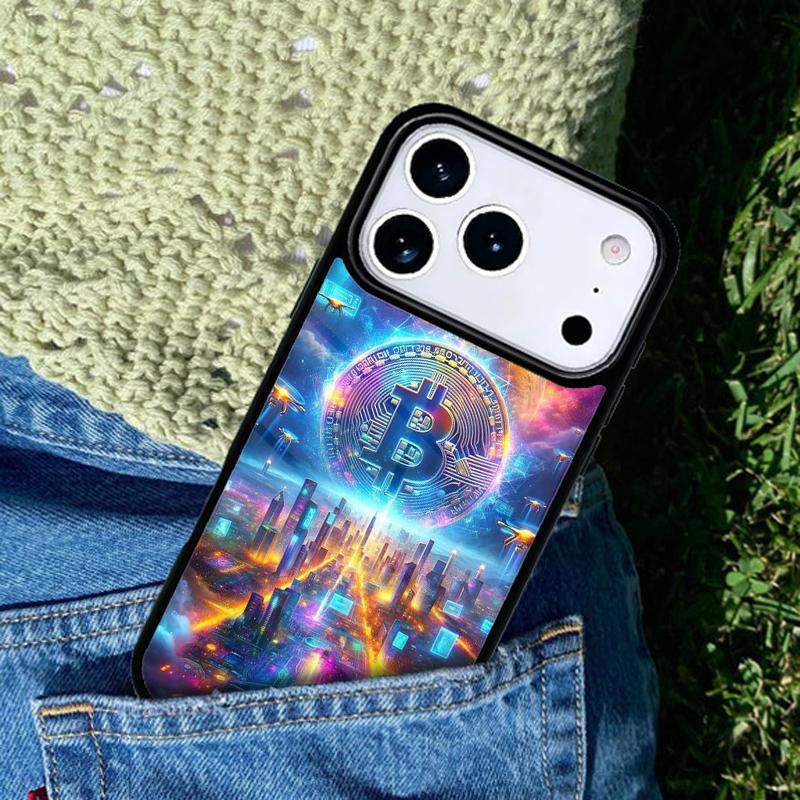 Чехол для телефона Bitcoin BTC для IPhone 11 12 13 14 15 16e 17 Pro Max Coque для IPhone 17 Air