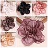 Breast Flower Suit Collar Pin Korean Style Rhinestones Brooch Large Flower Camellia Brooch  Women