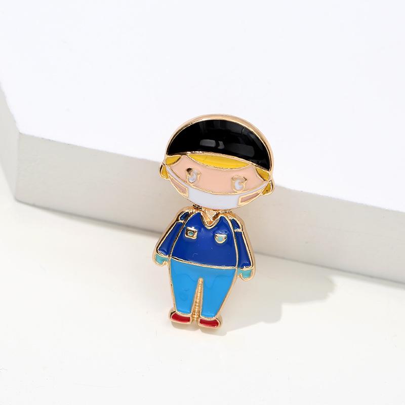 Броши для профилактики эпидемий в больнице Ухань: Мультсериал с термометрами, заботливыми врачами, медсестрами и другими креативными дизайнами.