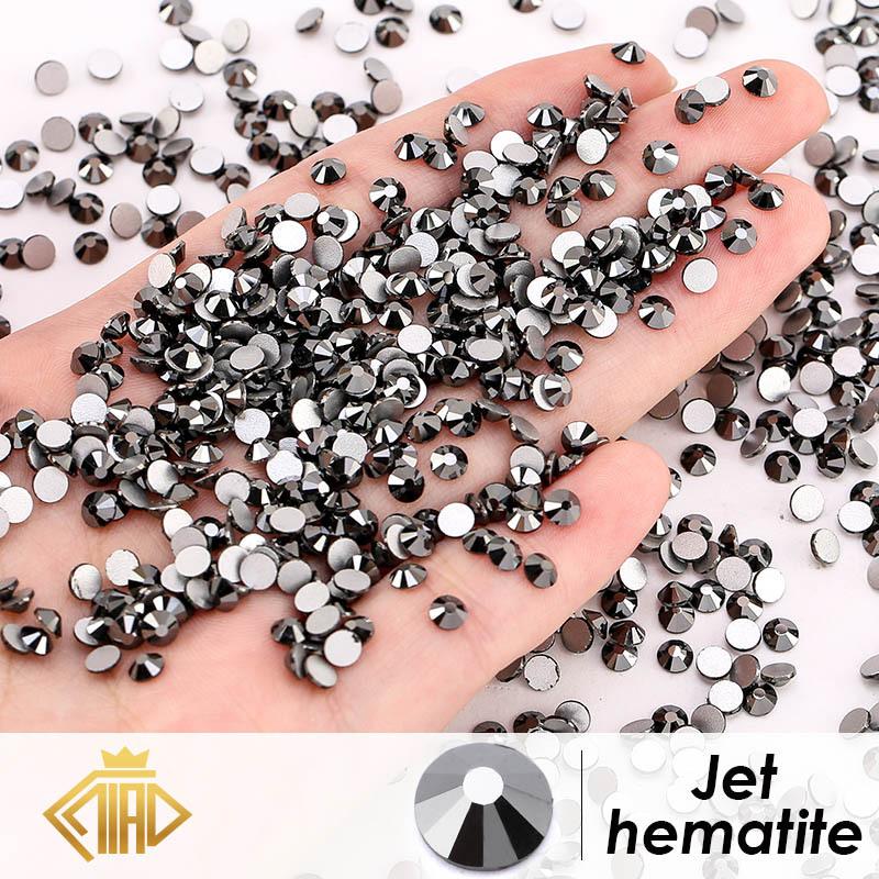 Glass Flat Bottom Drill 1440 Nail Drill Electroplated Rhinestone Diy Accessories Nail Drill Jewelry Accessories Sticker Drill