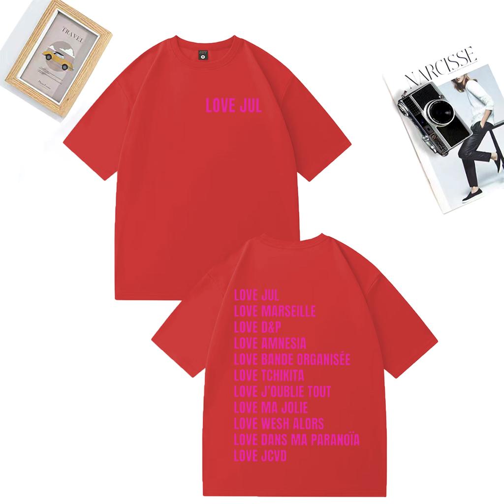 Love Jul TShirt Marseille Rap Fan Gift Unisex WOMEN Street Hip Hop Fashion Oversized TShirts vintage Cotton Short Sleeve clothes