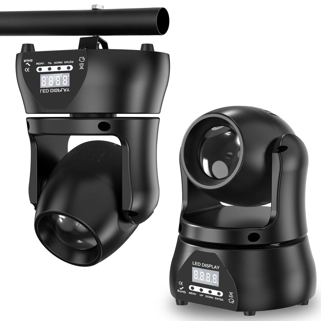 40W LED Moving Headlight RGBW Beam Lighting Stage Light with DMX Sound Activation Auto Mode for Stage DJ Party Bar Wedding Church Christmas Festival