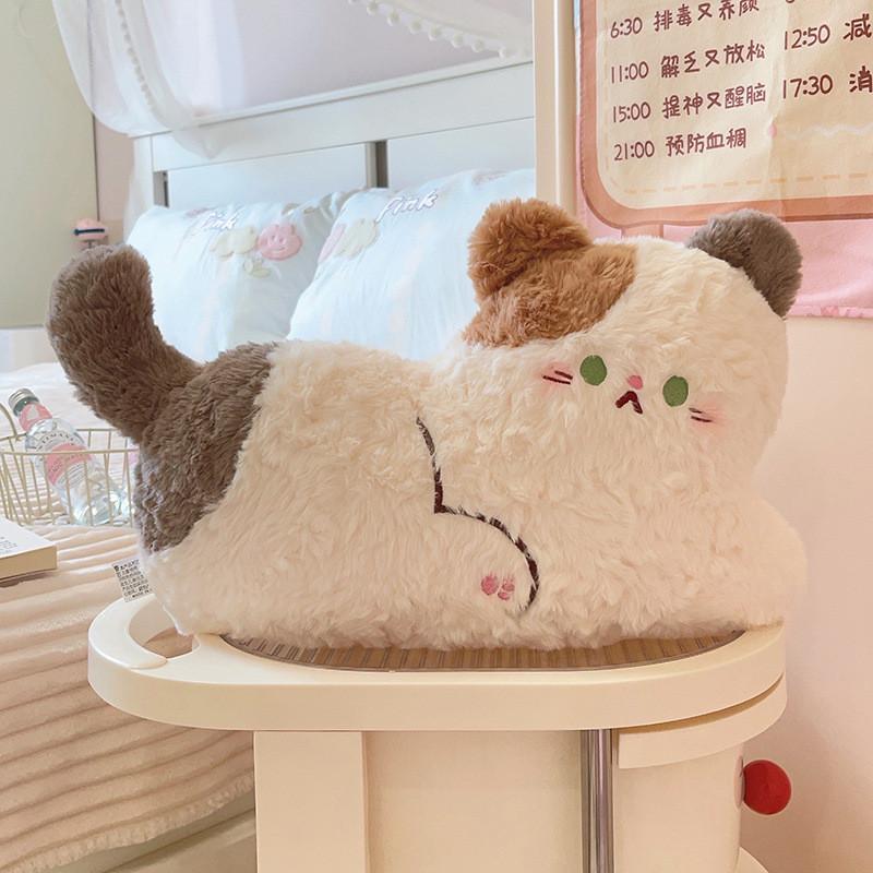 Calico Cat Animal Plushie With Comfortable Filling For Kids Playing And Nap