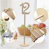 1-10 Numbers Wooden Table Stick Cards Set with Base Wedding Party Decor Stand
