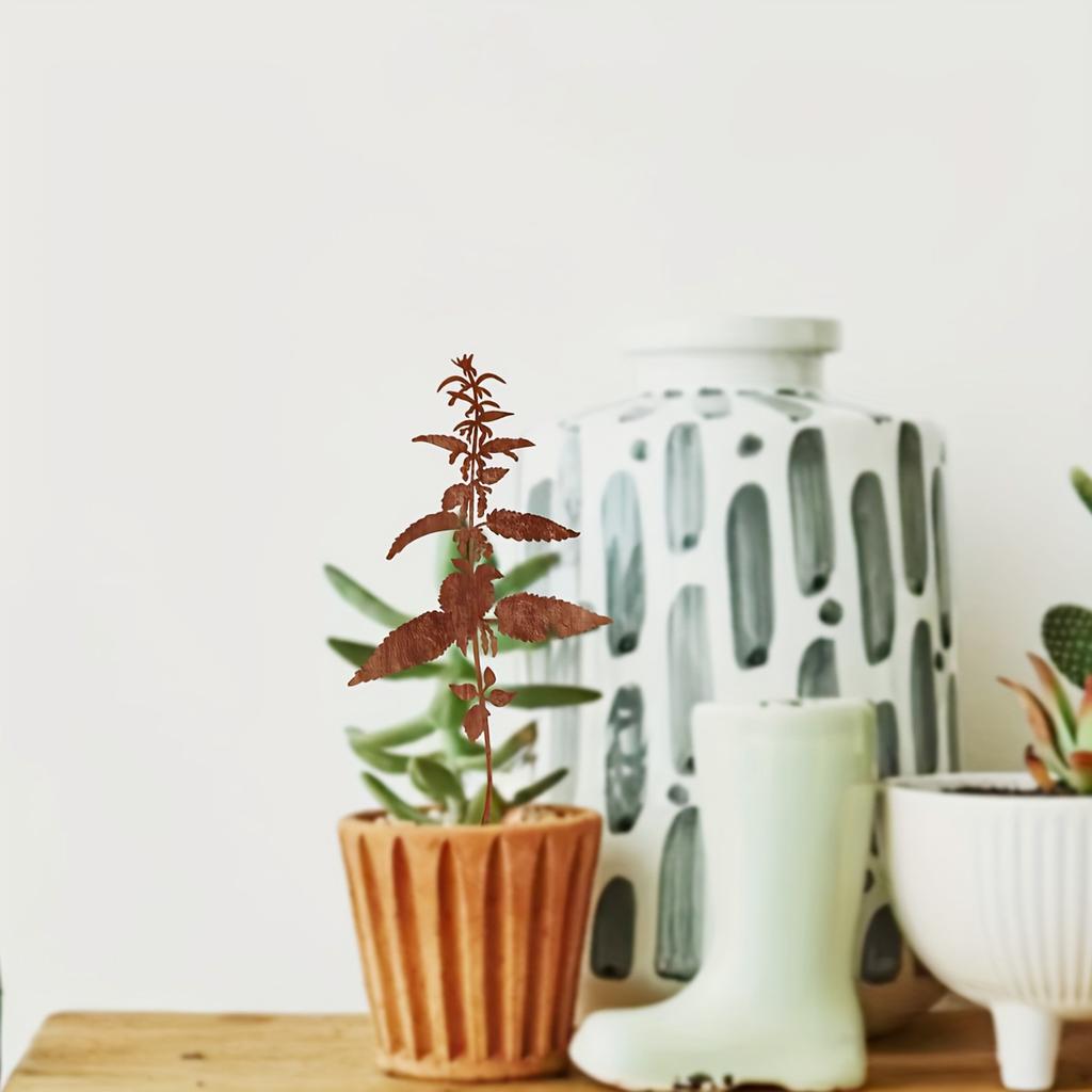 1 шт. Железное украшение в виде цветка, втыкаемое в землю, в деревенском стиле, садовые колышки, подходит для уличного, дворового, газонного и садового декора