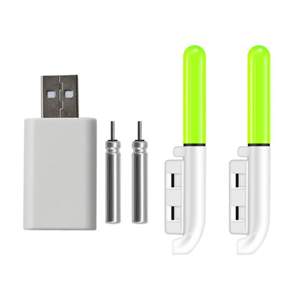 Рыболовные светящиеся палочки с аккумулятором и зарядным устройством Светодиодная ночная удочка для рыбалки Водонепроницаемая светящаяся лампа