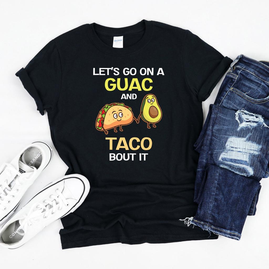 Taco Guac Best Friends T-Shirt, Funny Foodie Pun Shirt
