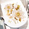 Sticker Creative 3d Three-dimensional Floral Wall Sticker Bathroom Toilet Toilet Lid Ugly Wall Sticker Self-adhesive