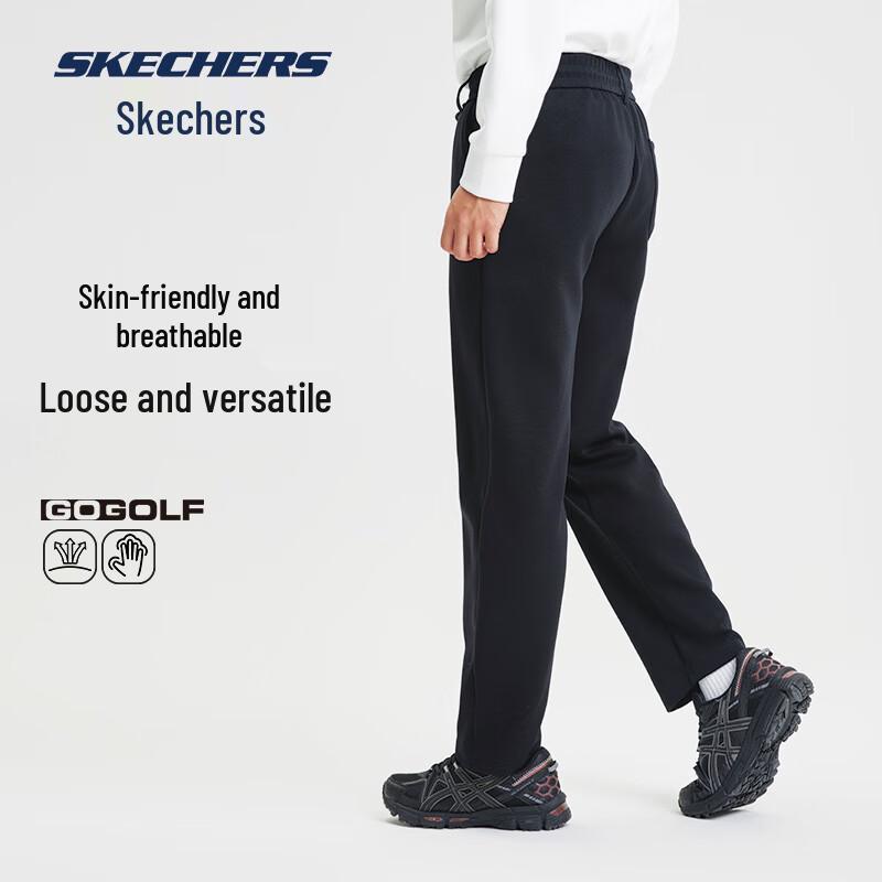 Skechers Универсальные свободные трикотажные спортивные брюки прямого кроя