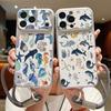 Кожаный чехол-шнурок с рисунком медузы и дельфина для iPhone 18 Pro Max 17 16 15 14 13 Pro Max, роскошный гибридный TPU+PU, противоскользящая, мягкая крышка для телефона