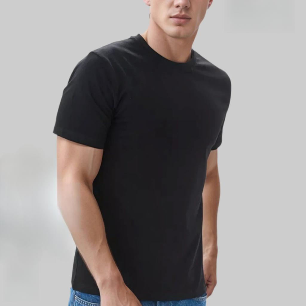 Summer Round Neck Fashionable Casual Pure Cotton Short Sleeved Men's T-shirts