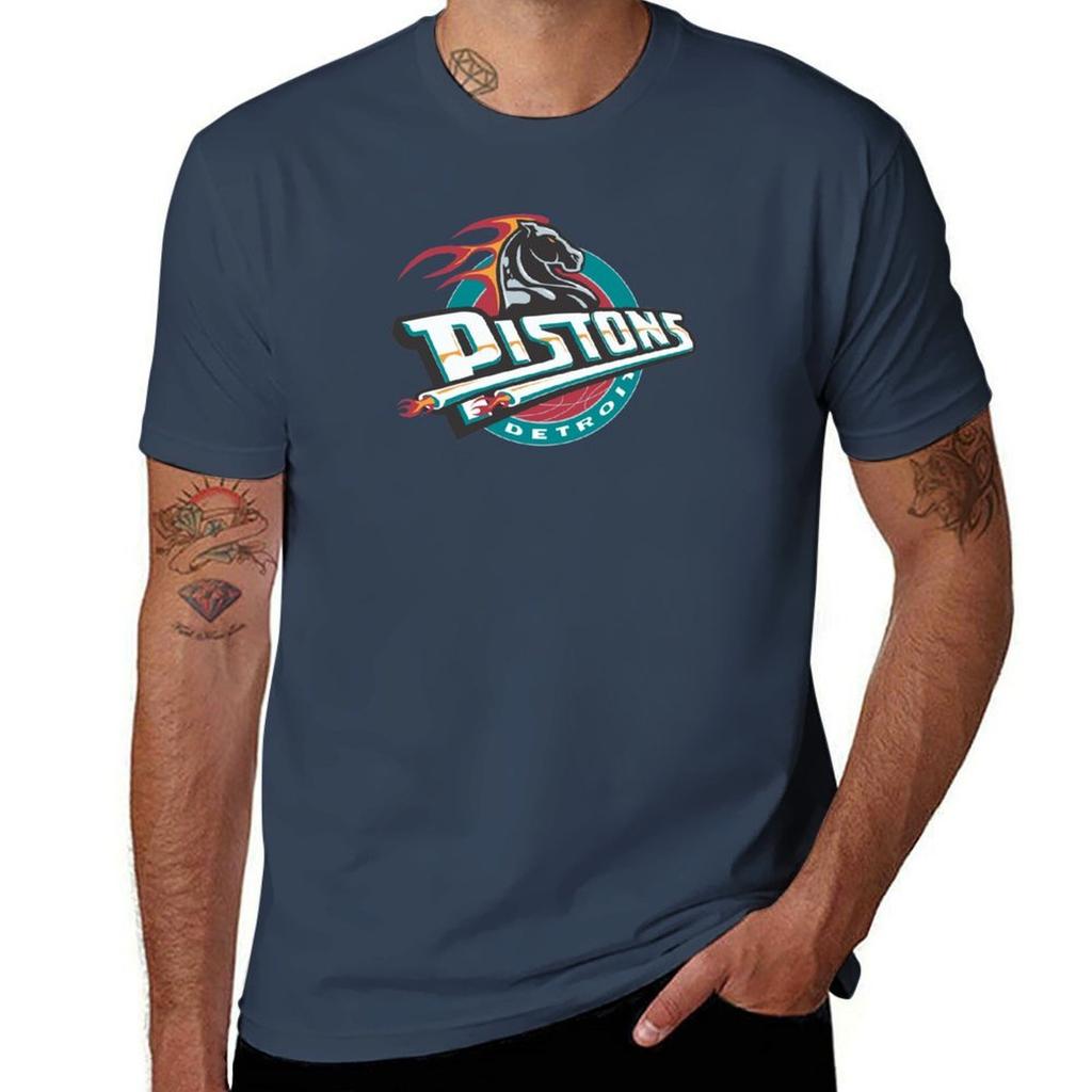 Pistons-Detroit, Классическая футболка футболки для мужчины графическая винтажная мужская футболка графическая футболка