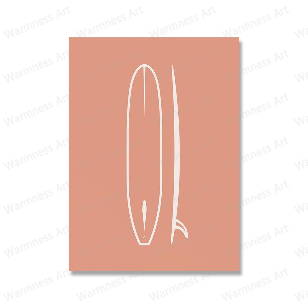 Boho Surf Waves Beach Tree Wall Art Canvas Painting Nordic Quote Posters And Prints Wall Pictures for Kids Nursery Room Decor No Frame