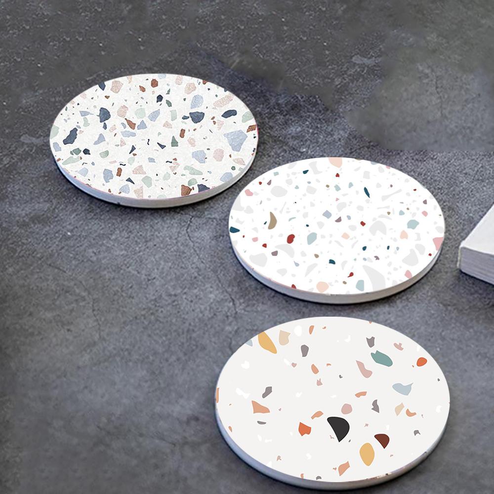 Подставки из керамической впитывающей ткани Terrazzo, предотвращающие появление царапин на мебели, украшение для журнального столика, подарок на новоселье для домашнего декора