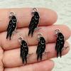 Аксессуары-подвески из сплава в виде черного ворона, ручной работы, браслет, ожерелье, ювелирные аксессуары