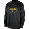Nike X NBA Collaboration Los Angeles Lakers Dri-Fit SS25 Spotlight Fashion Versatile Quick-Dry Crewneck Sweatshirt Men Sweatshirt Black FQ3372-010