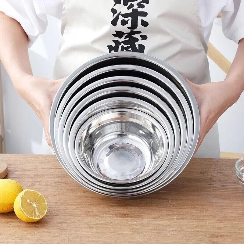 Ke Jia Xiang Stainless Steel Deep Round Multi-Purpose Bowl Set