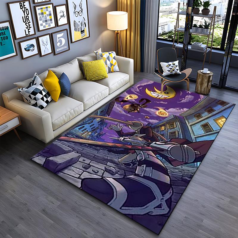 Aesthetic Surreal Fantasy Landscape Area Rug, Non-Slip Washable Throw Carpet for Living Room Bedroom Entryway Home