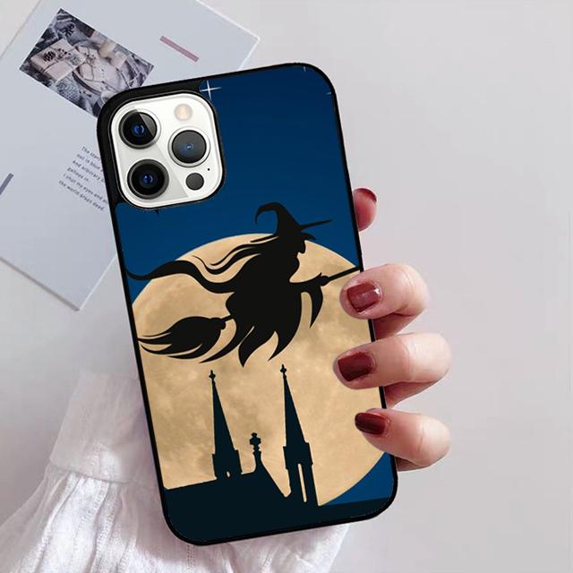 Чехол для телефона на Хэллоуин Лунная Ведьма Ужасы Для iPhone 17 Air 16 15 14 13 12 11 Pro Max Plus Max Чехол-оболочка coque