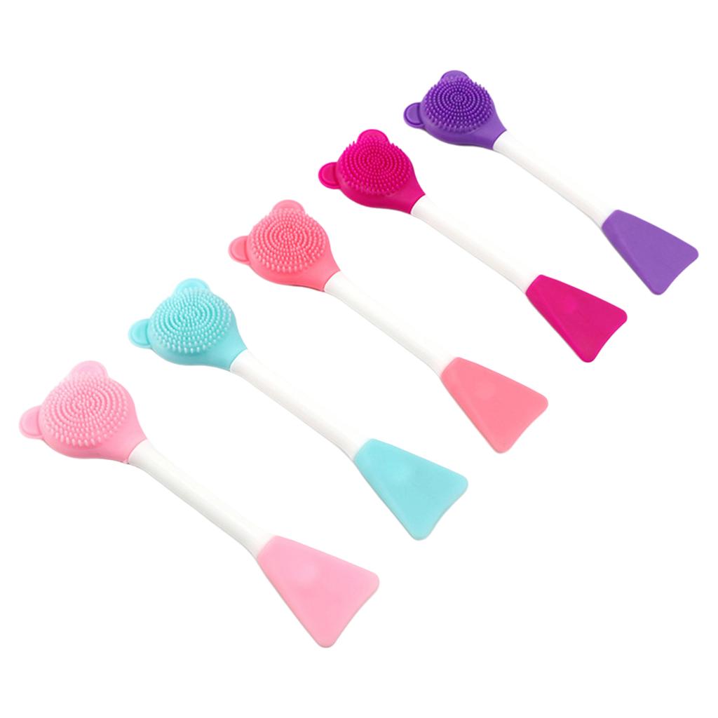1 шт. Мягкая силиконовая щетка для умывания лица Нежный очищающий инструмент для ухода за кожей Многофункциональный аппликатор для масок Спонж для макияжа